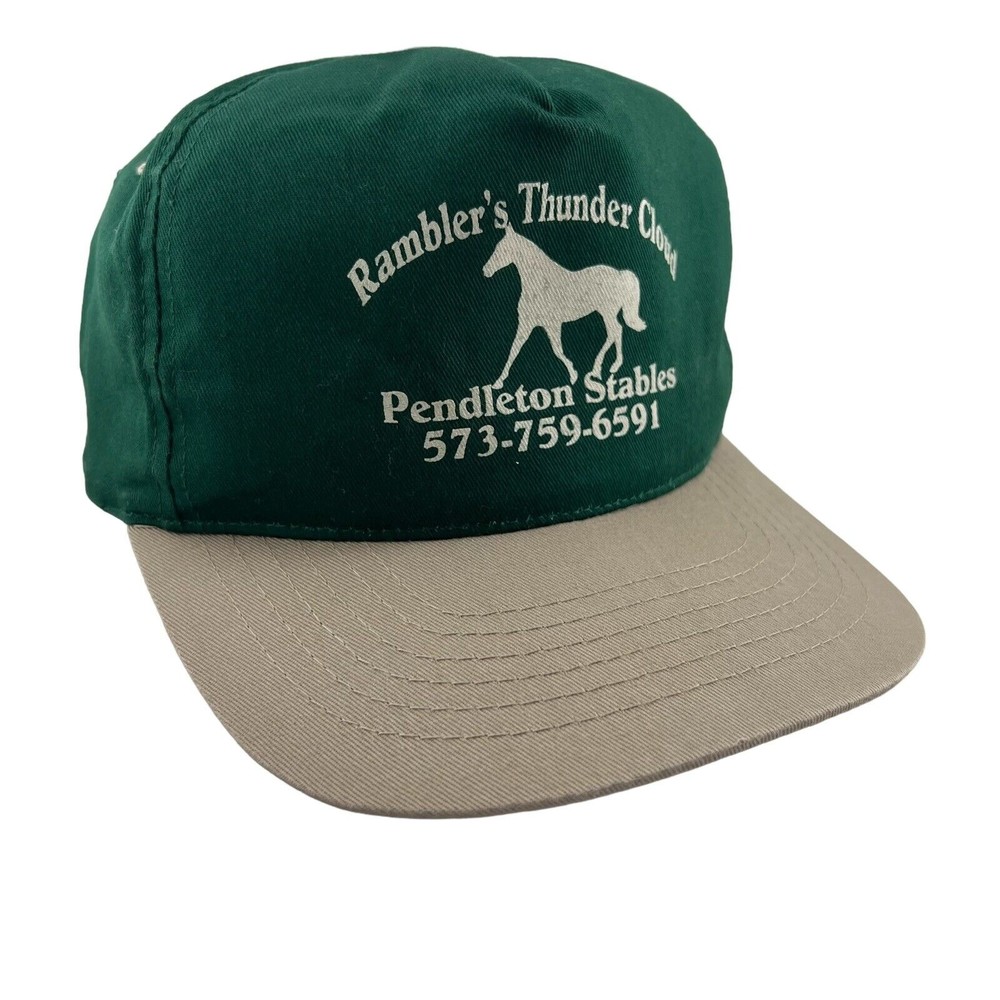 Snapback Cap "Rambler Thunder Cloud Pendleton Stable" Green w/Khaki Bill OS